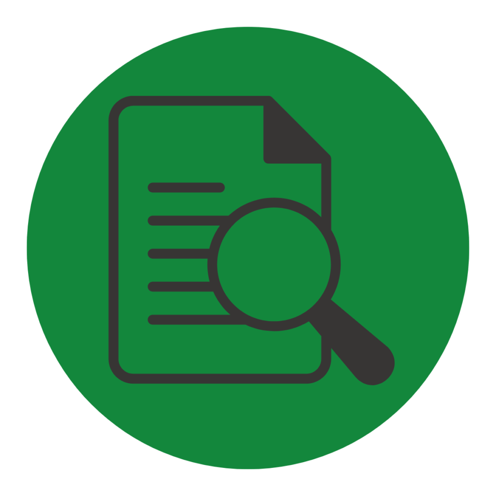 Icon of search tool and paper