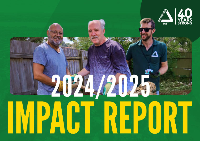 Gardeningn project participants smiling