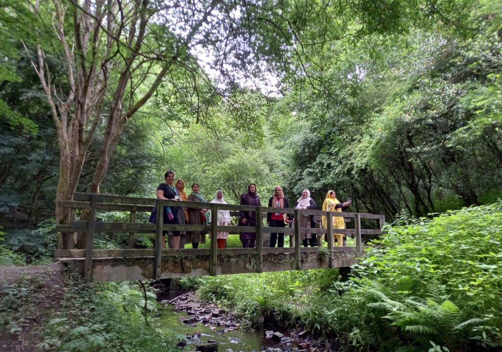 Members of the Oasis Hub on a nature walk
