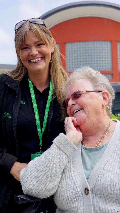 Sheila with Rachel, her local Green Doctor
