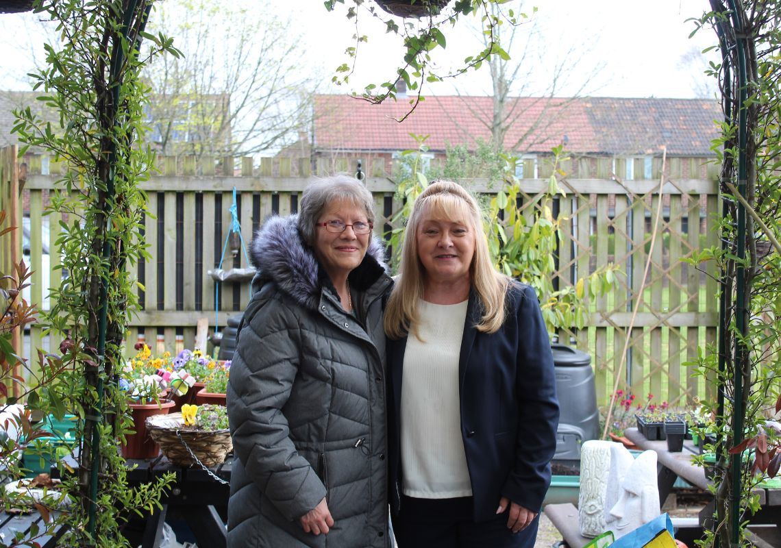 Nina posing with Julie, chair of Brinnington Big Local