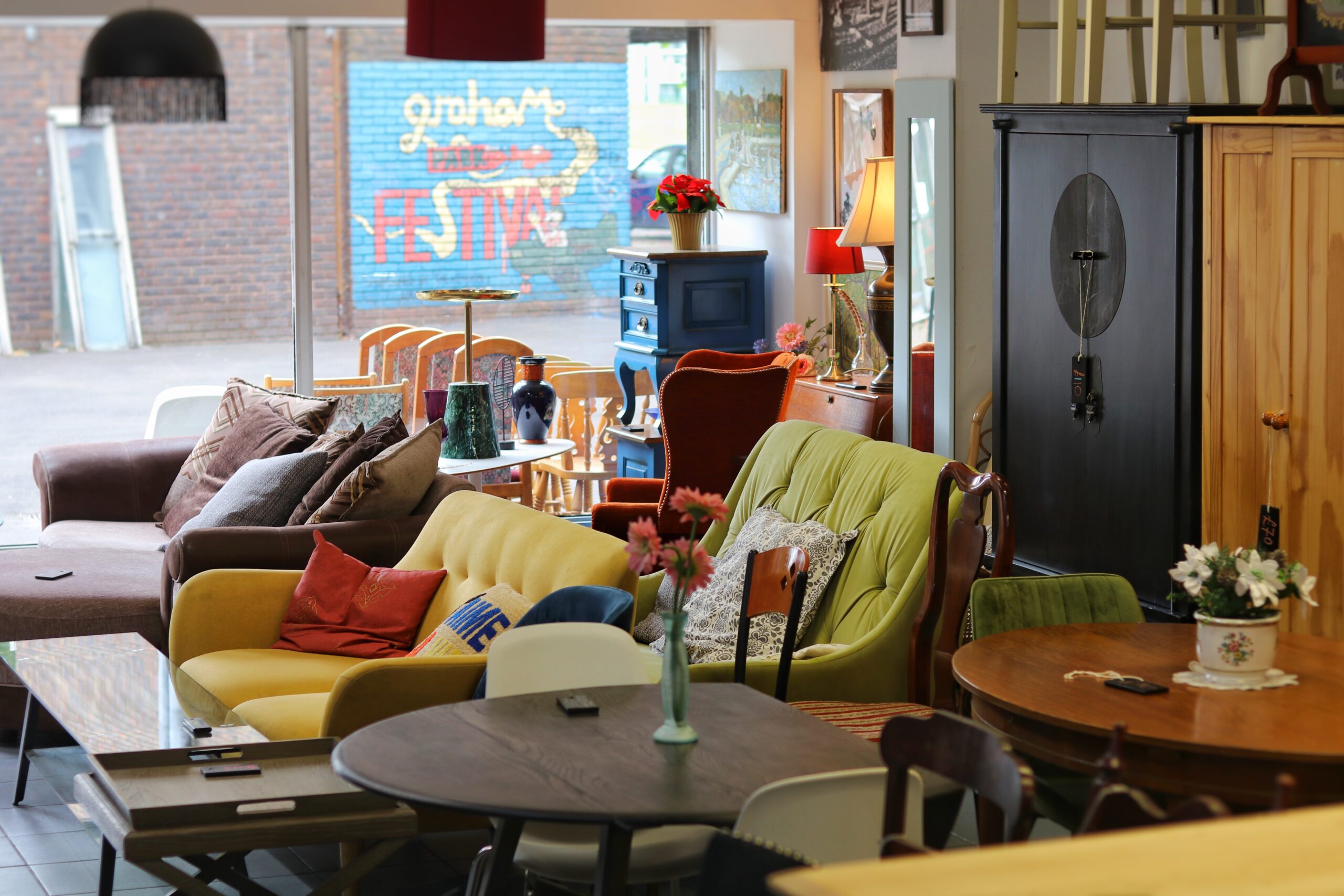 Furniture and second hand homeware in The Loop showroom in London's Grahame Park