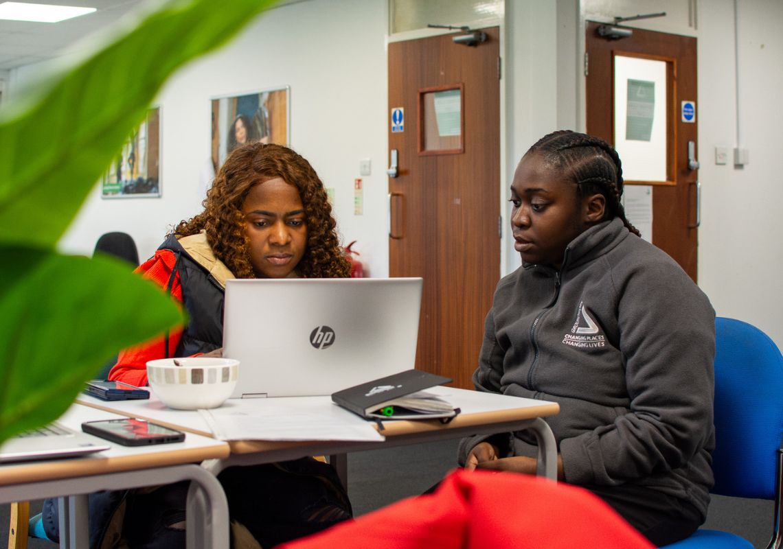 Employment team supporting participants at St Peter's Job Club