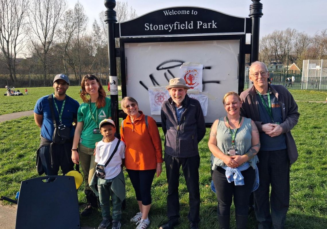 Our team with local community members