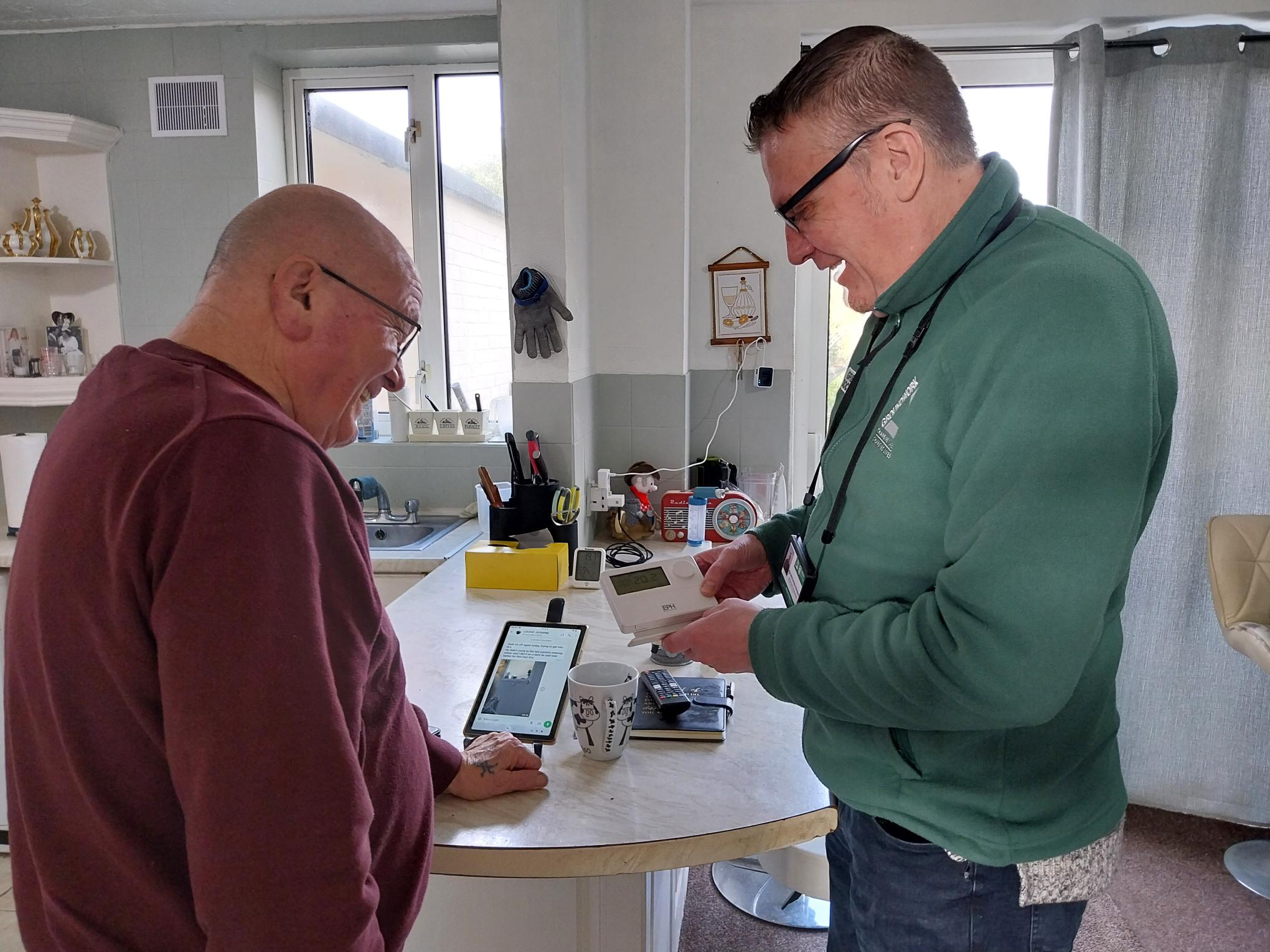 Photo of Les with Green Doctor Christopher