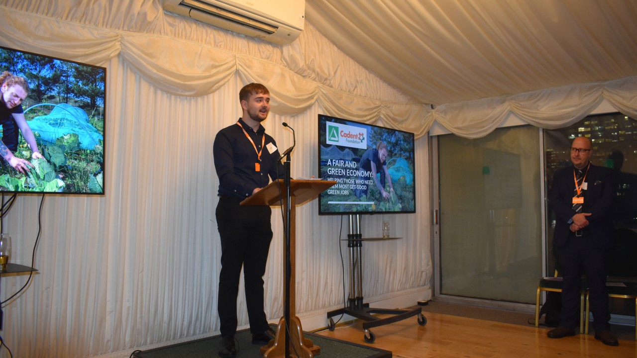 Luke speaking at the Houses of Parliament