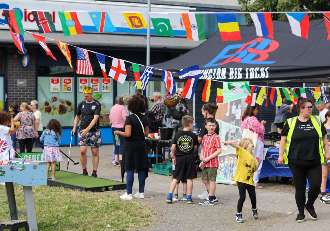 Shot of the Brinnington community