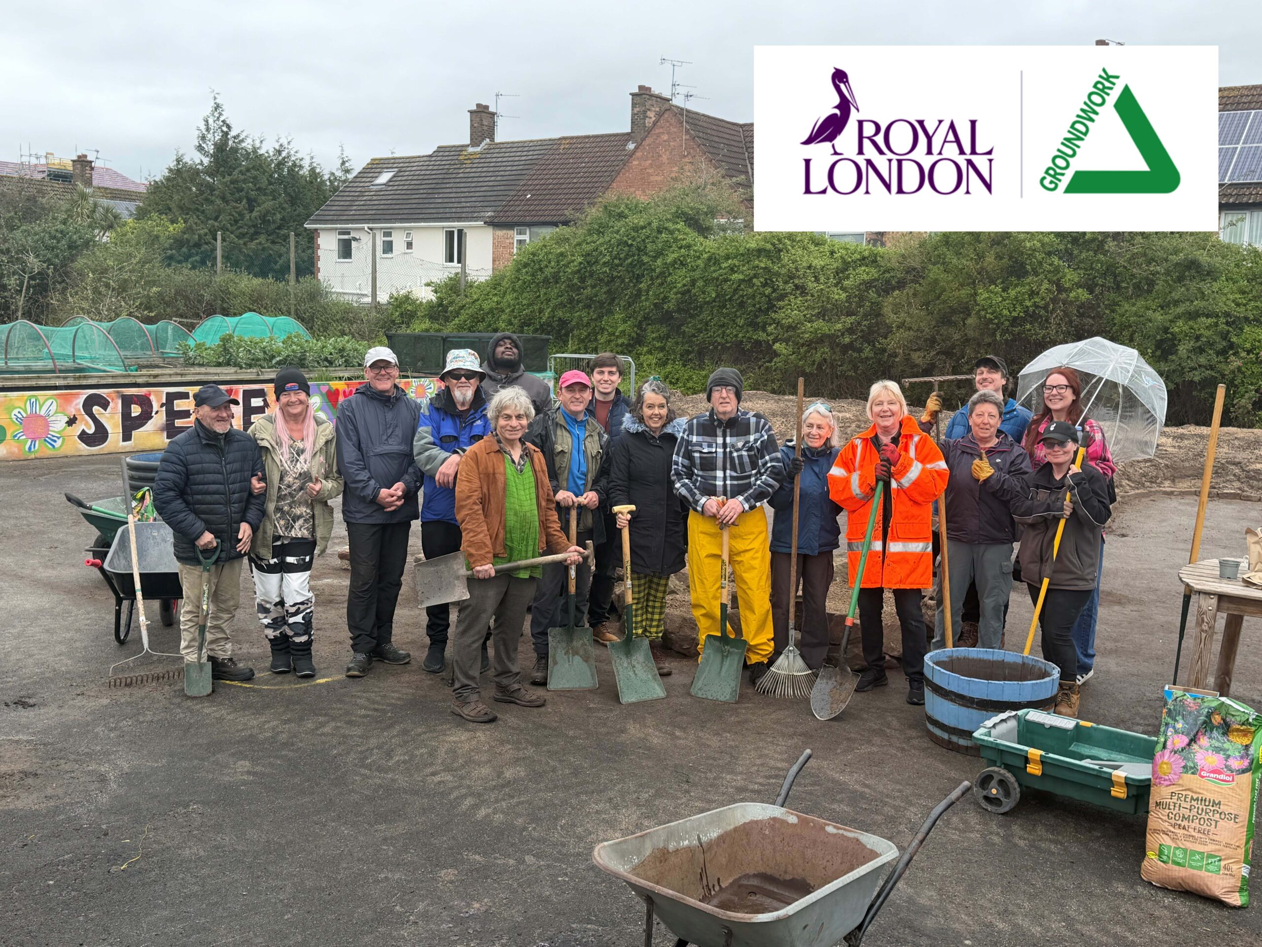 Grow Speke volunteers and staff on site