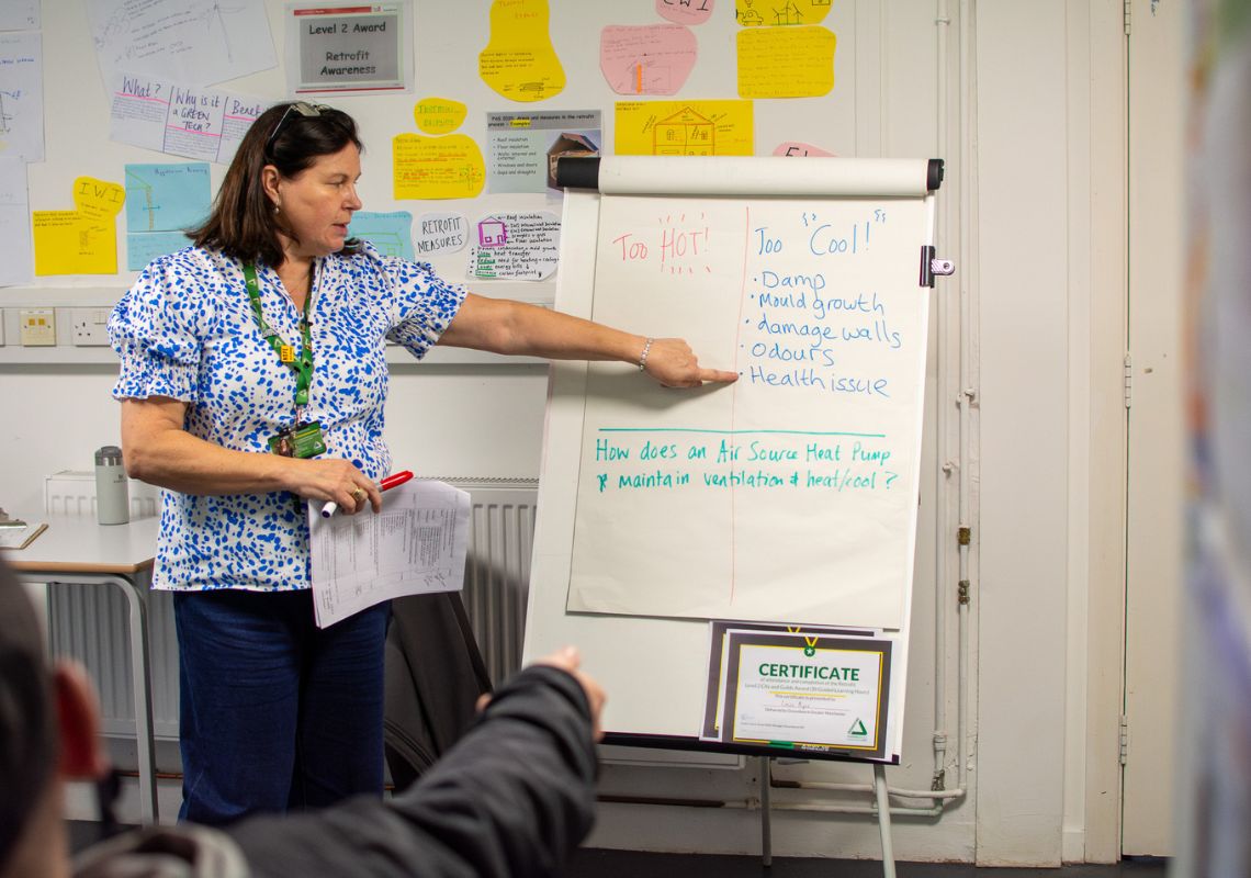 Karin delivering a session for the retrofit course