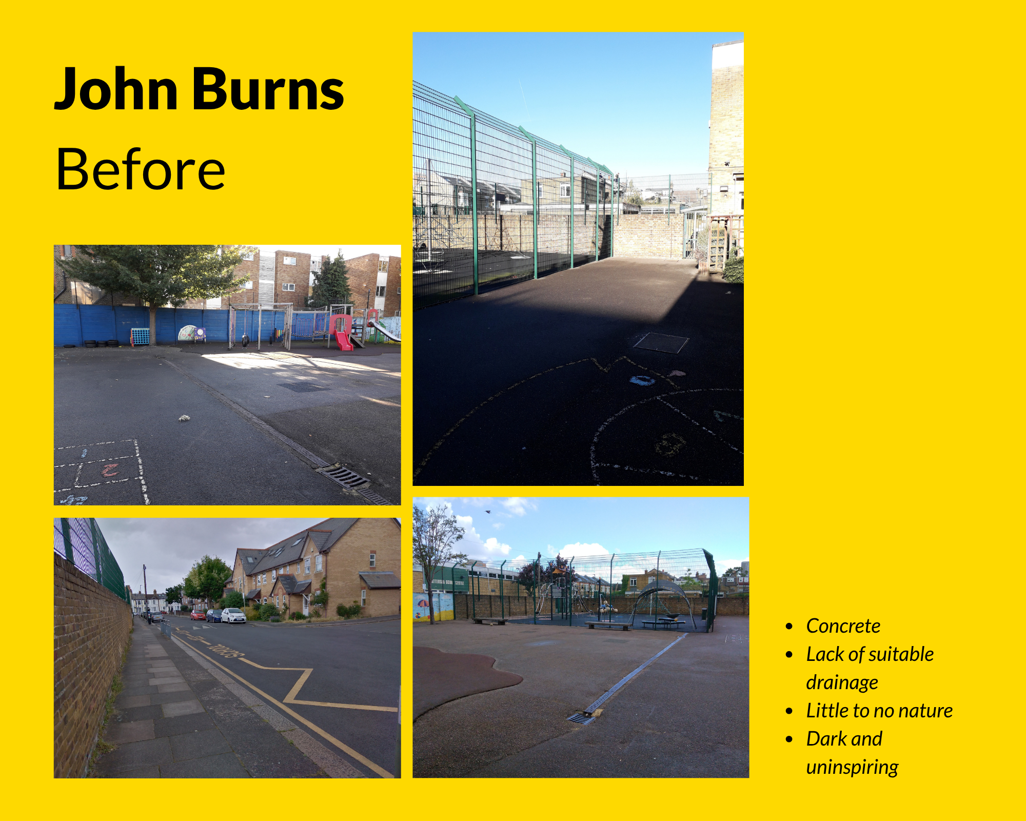 St Johns Primary School needed improvements to it's landscape designs to drain water
