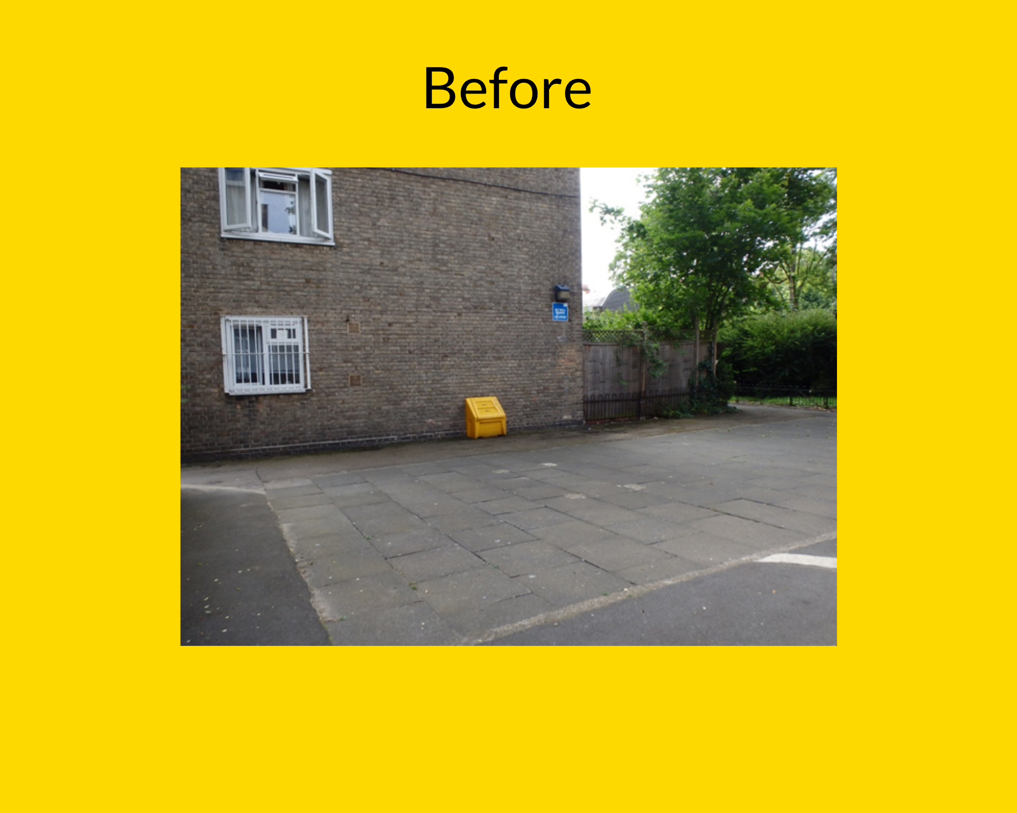 Queen Caroline Estate improvements before SuDs Retrofit by Groundwork London