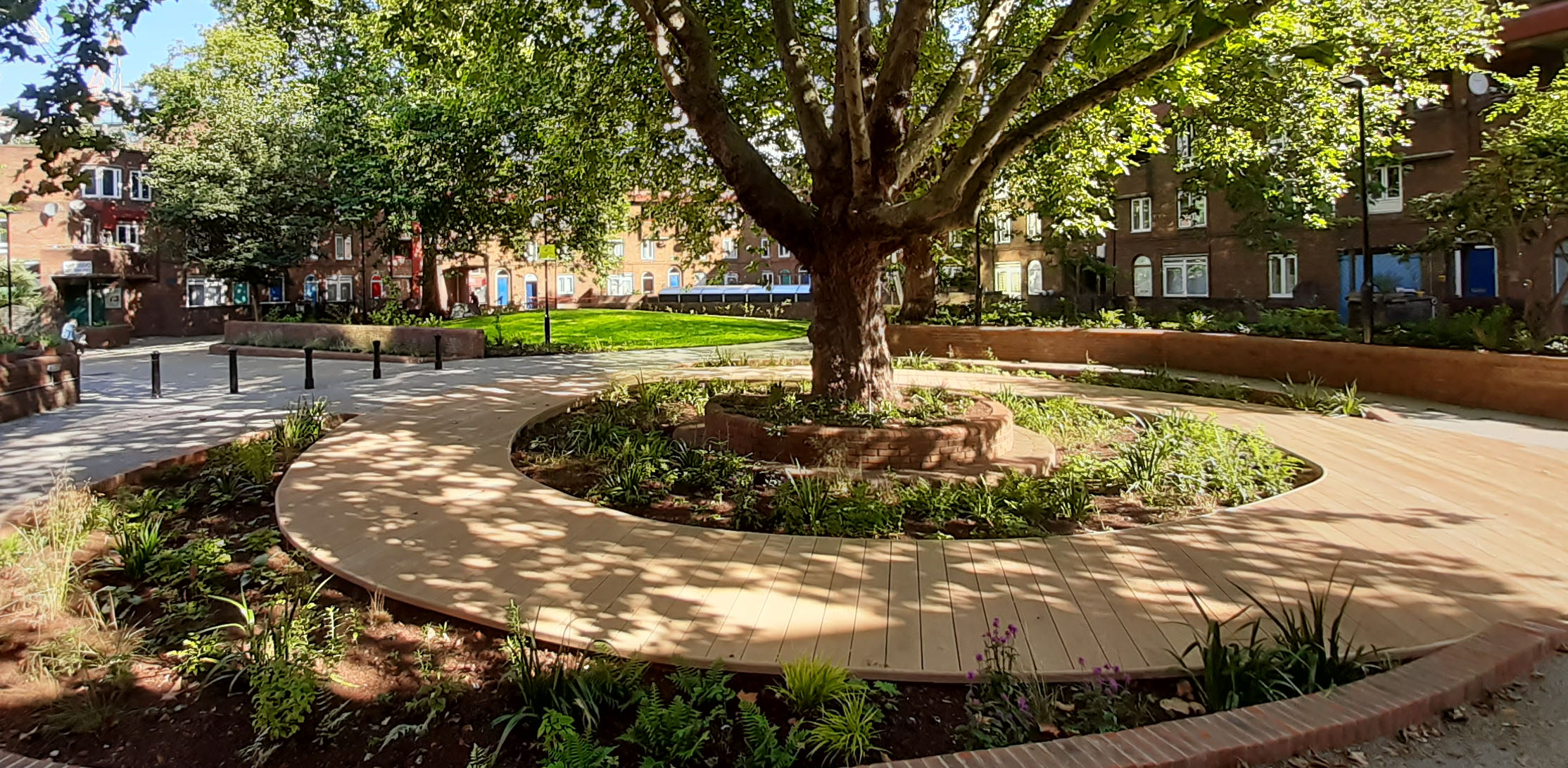 Tolmer's Square SuDs retrofit, Camden, London, 2021