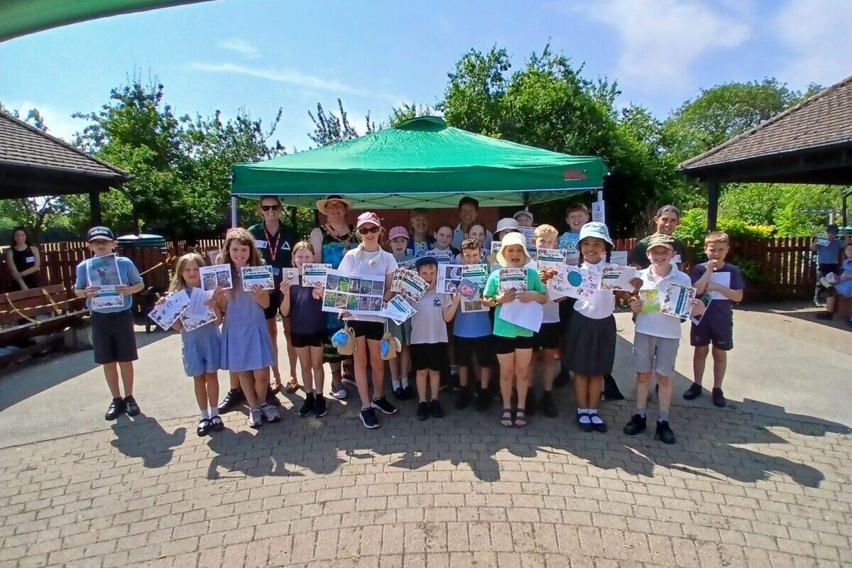 Pupils with their certificates at the VegFest celebrations