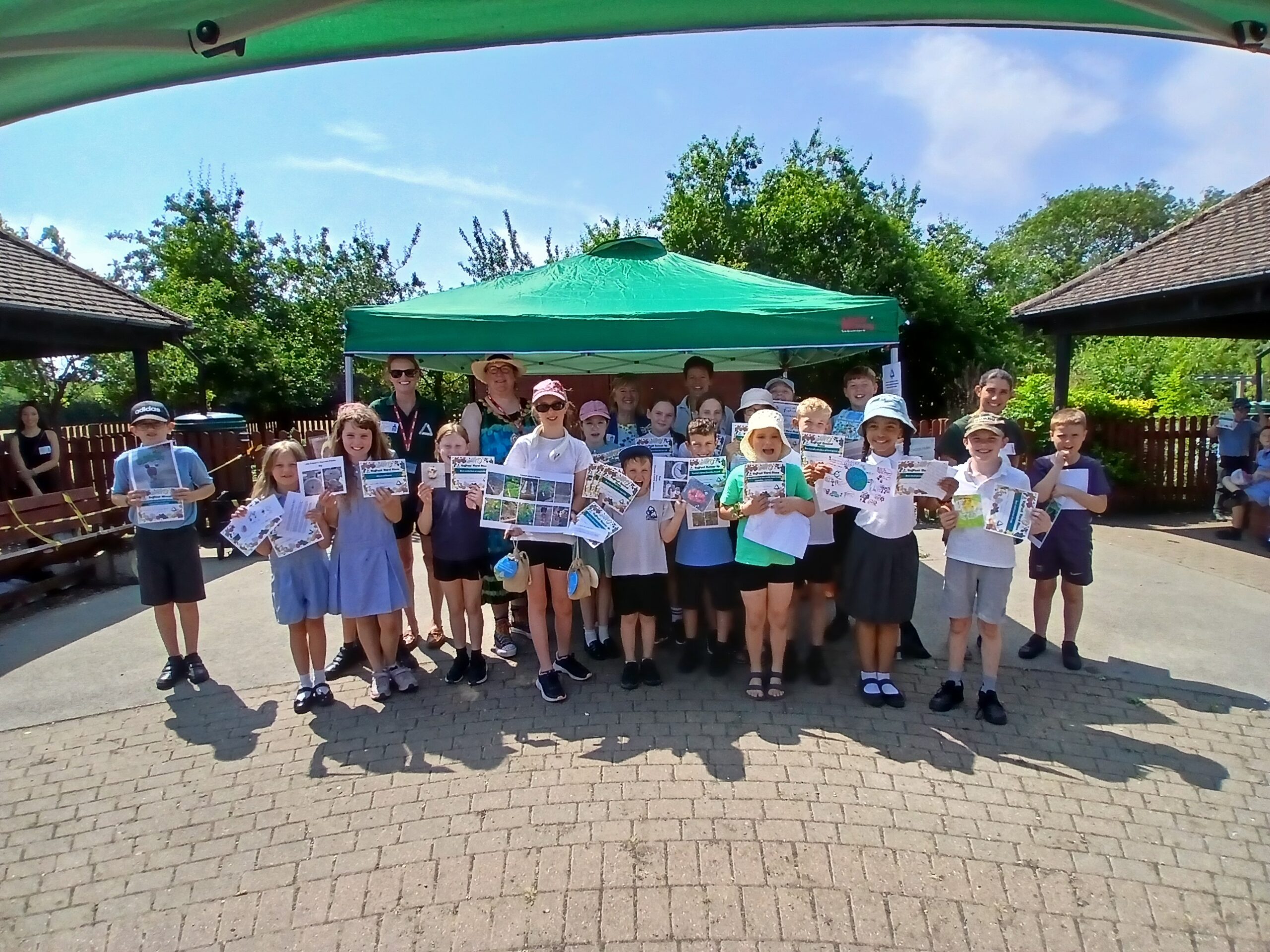 Pupils with their certificates at the VegFest celebrations